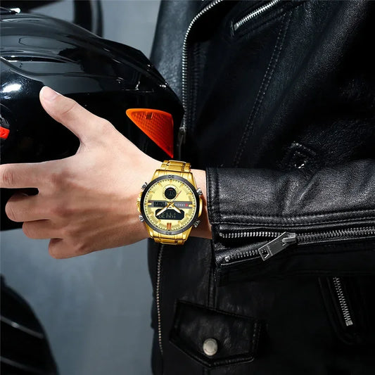 Trajan Chrono Watch – Luxury Military Sport, Silver Steel & Quartz Precision