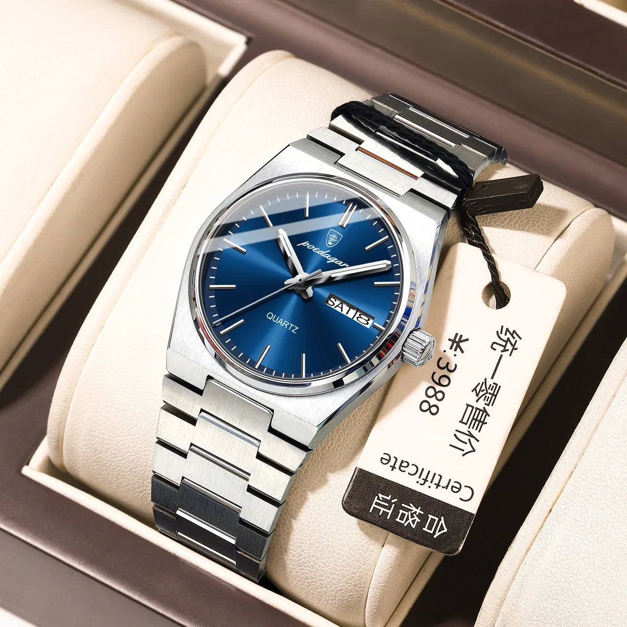Drusus Luxus Edelstahl Uhr