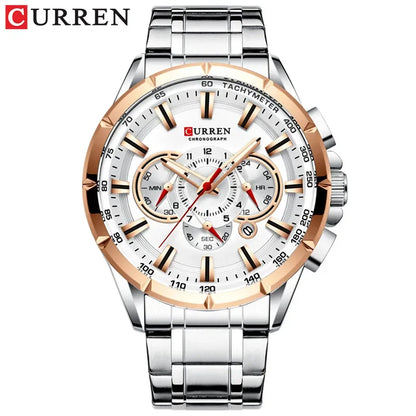 Hadrian Chrono Watch – Military Sport, Waterproof & Stainless Steel Elegance