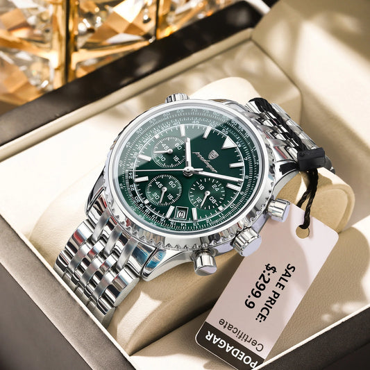 Kronos Luxus Uhr Edelstahl für Herren Wasserdicht
