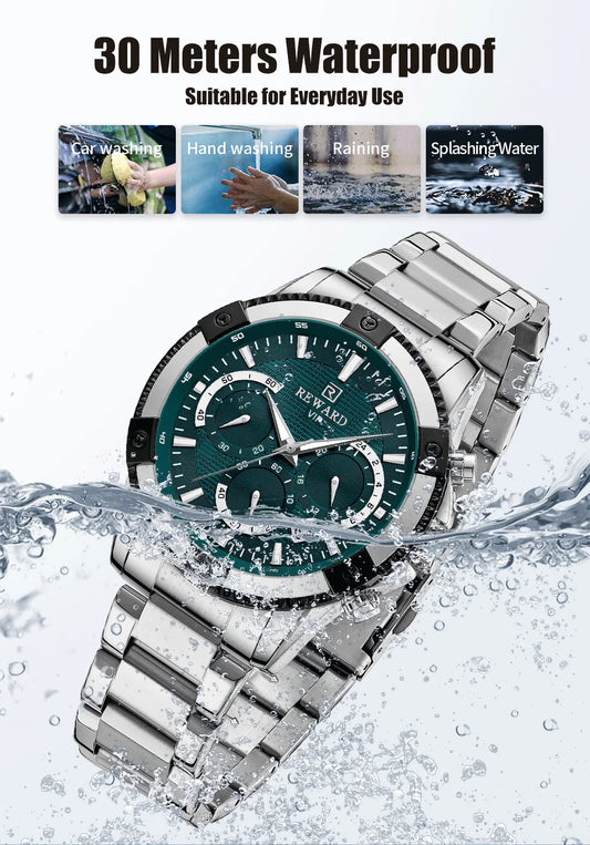 Socrates Edelstahl Herren Luxus Uhr
