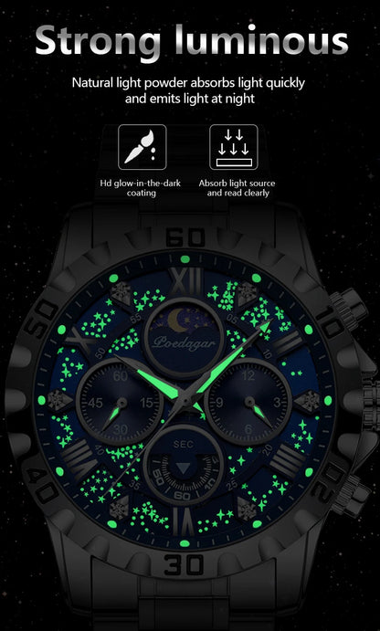 Deimos Edelstahl Wasserdicht Herren Uhr