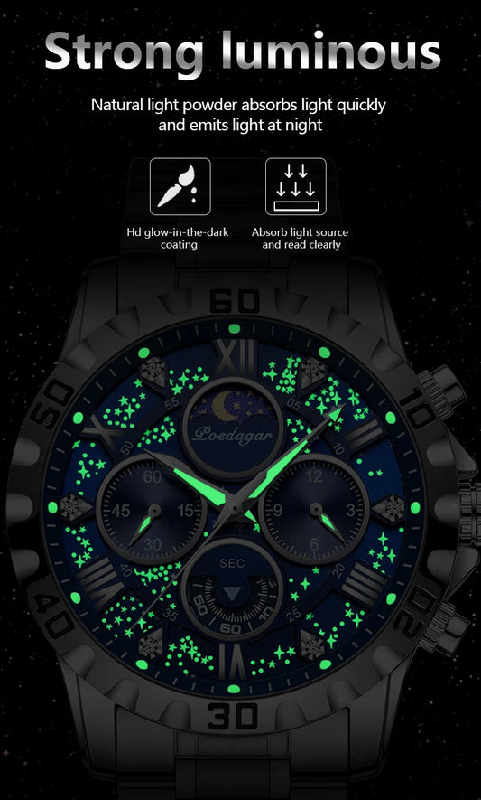 Deimos Edelstahl Wasserdicht Herren Uhr