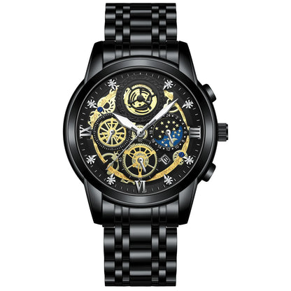Seneca Quartz Watch – Stainless Steel, Luminous Dial & Waterproof Elegance
