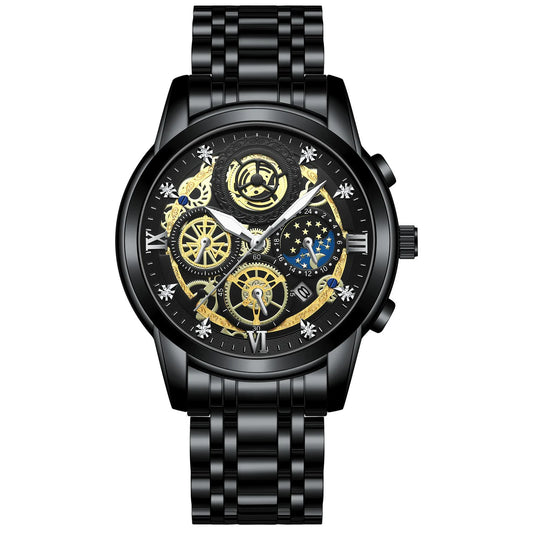 Seneca Quartz Watch – Stainless Steel, Luminous Dial & Waterproof Elegance