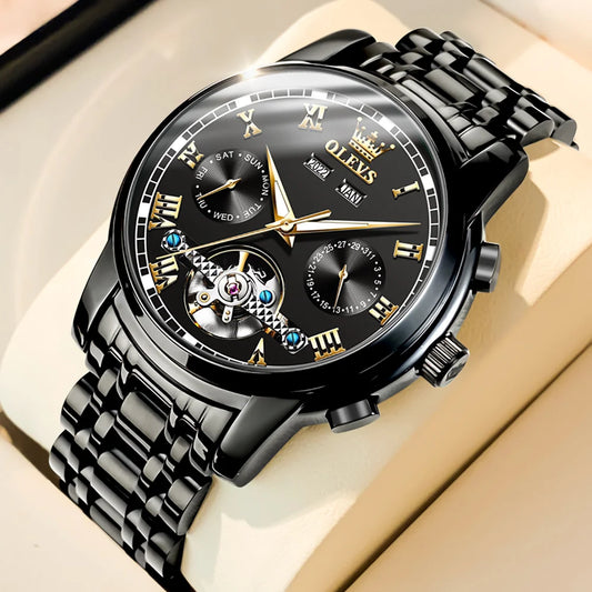 Ptolemy Skeleton Watch – Automatic Mechanical, Waterproof & Steel Elegance