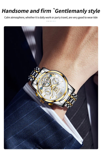 Ptolemy Mechanical Watch – Hollow Design, Moonphase & Luminous Precision