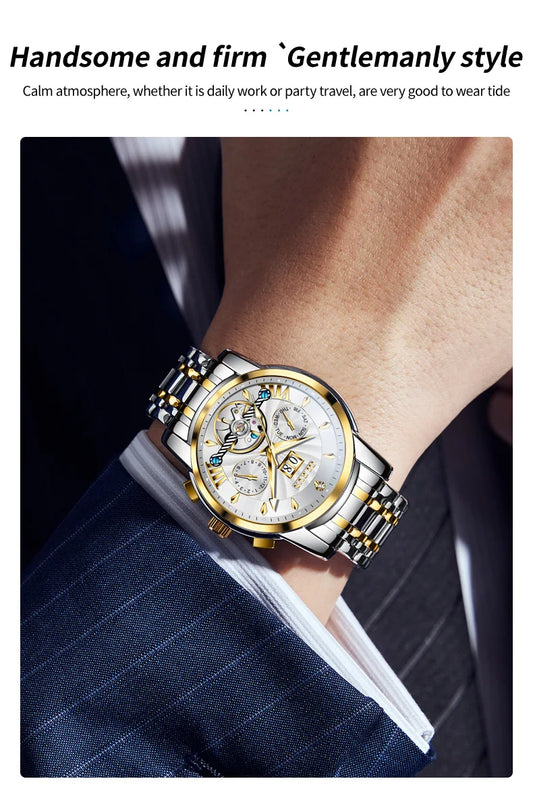 Ptolemy Mechanical Watch – Hollow Design, Moonphase & Luminous Precision