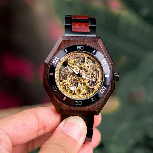 Solon Wooden Watch – Luxury Automatic Mechanical Timepiece