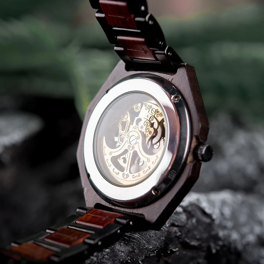 Solon Wooden Watch – Luxury Automatic Mechanical Timepiece