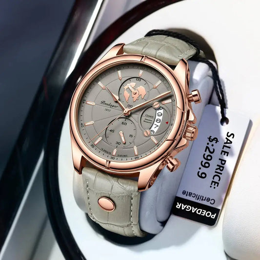 Valerius Leder Chronograph Uhr