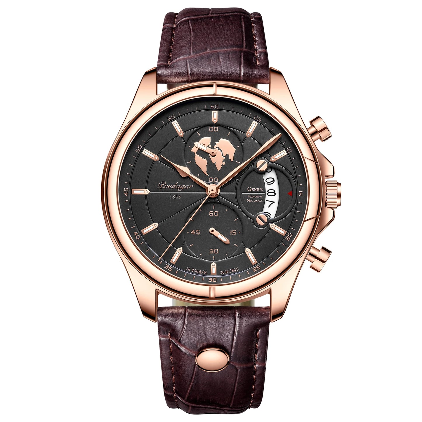 Valerius Leder Chronograph Uhr