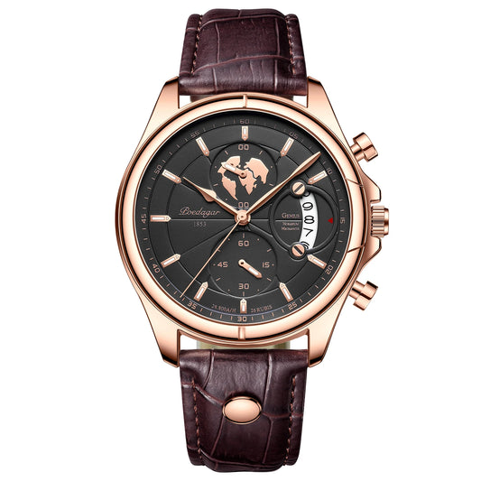 Valerius Leder Chronograph Uhr