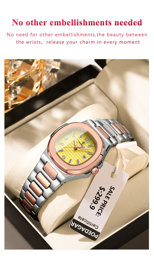 Olivia schöne Elegente Edestahl Damen Uhr