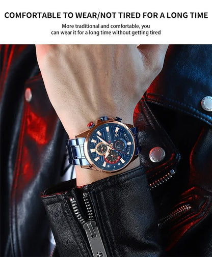 Quintus Chrono Watch – Military Sport, Waterproof & Classic Steel Design