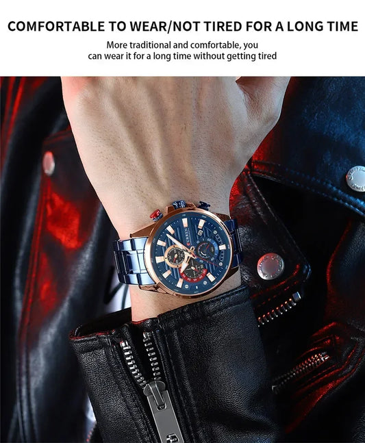 Quintus Chrono Watch – Military Sport, Waterproof & Classic Steel Design