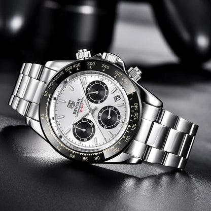 Augustus Chrono Watch – Luxury Steel, Waterproof & Precision Quartz