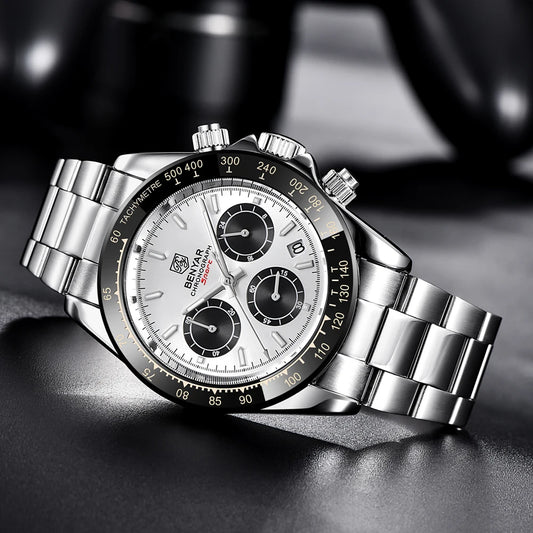Augustus Chrono Watch – Luxury Steel, Waterproof & Precision Quartz