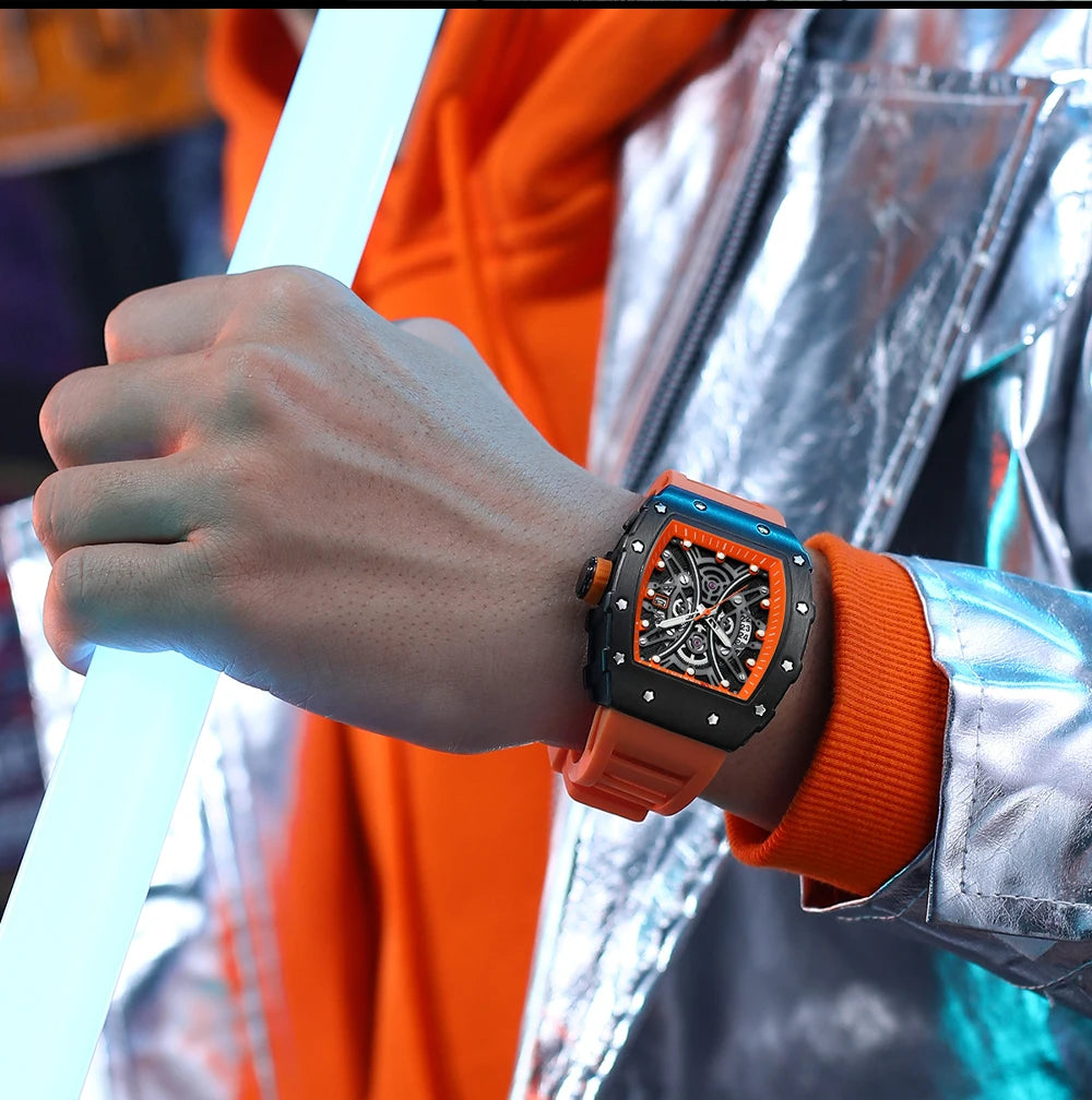 Euripides 3D Watch – Creative Design, Waterproof & Silicone Strap