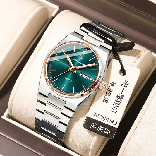 Drusus Luxus Edelstahl Uhr