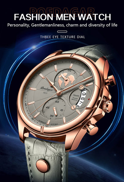 Valerius Leder Chronograph Uhr