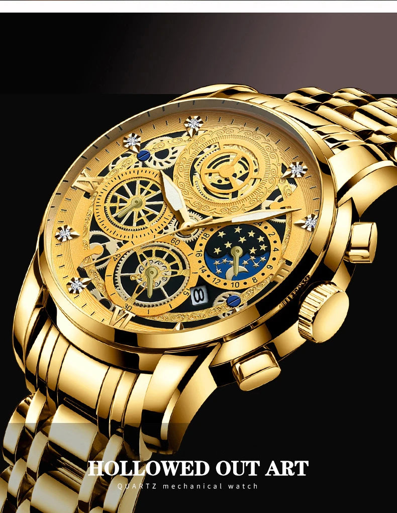 Seneca Quartz Watch – Stainless Steel, Luminous Dial & Waterproof Elegance
