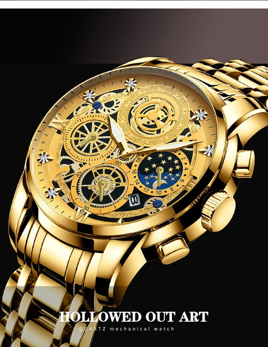 Seneca Quartz Watch – Stainless Steel, Luminous Dial & Waterproof Elegance