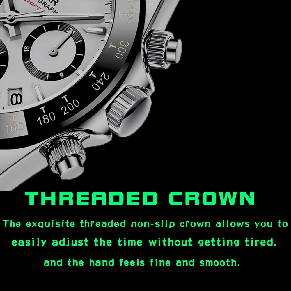Augustus Chrono Watch – Luxury Steel, Waterproof & Precision Quartz