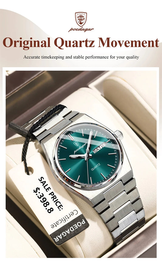 Drusus Luxus Edelstahl Uhr