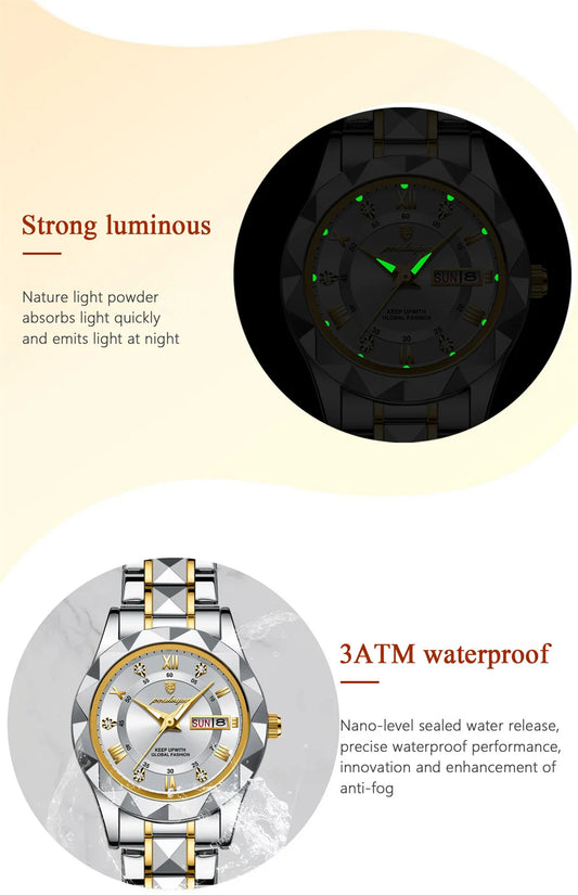 Seneca Edelstahl Elegante Damen Uhr