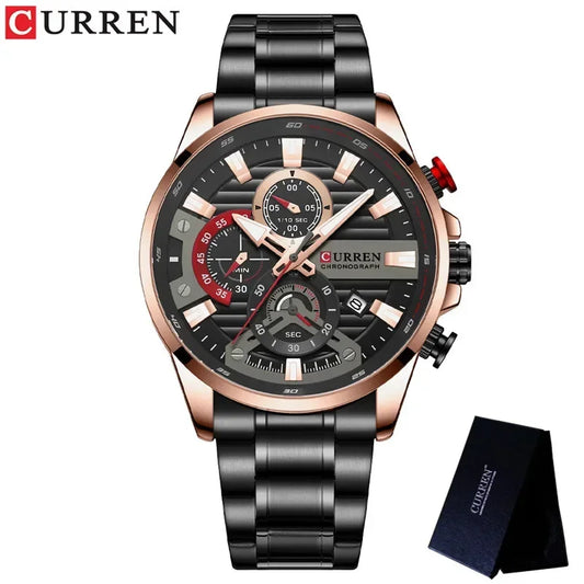 Quintus Chrono Watch – Military Sport, Waterproof & Classic Steel Design