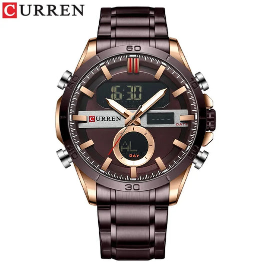 Trajan Chrono Watch – Luxury Military Sport, Silver Steel & Quartz Precision