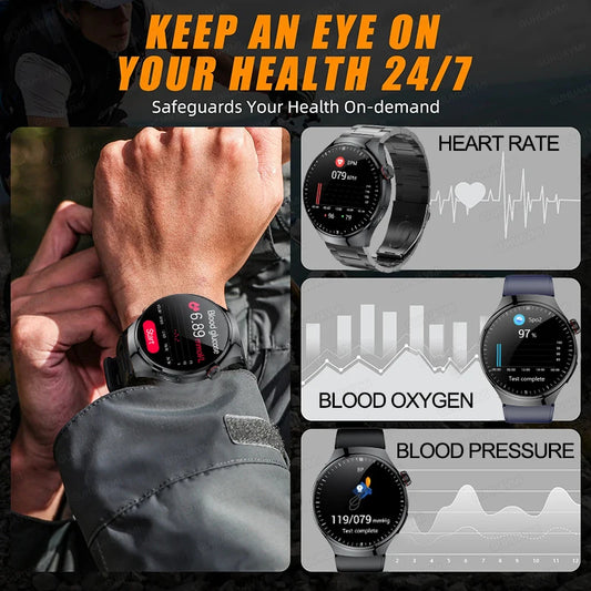 SmartWatch Genny - 2024 Gesundheits-Smartwatch | EKG, Blutzucker, Herzfrequenz, Blutdruck
