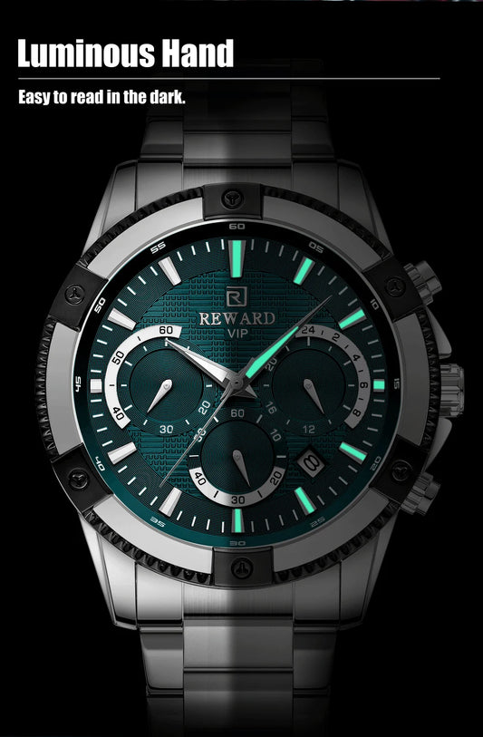 Socrates Edelstahl Herren Luxus Uhr