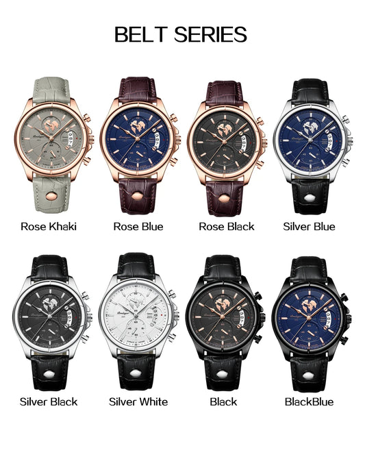 Valerius Leder Chronograph Uhr