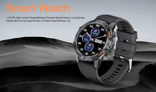 1.39" Bluetooth Smartwatch für Männer – Fitness, Herzfrequenz, Gesundheitsmonitoring, Android & IOS.