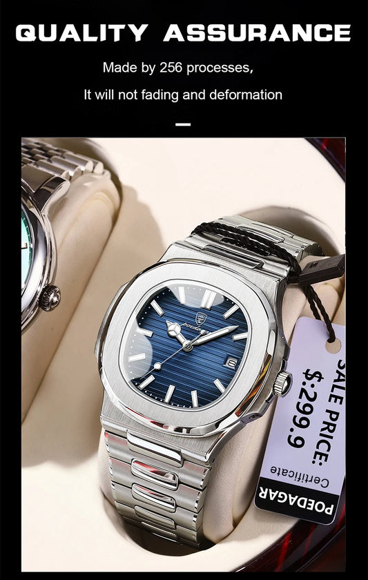 Hermes Luxus Edel Uhr aus Edelstahl