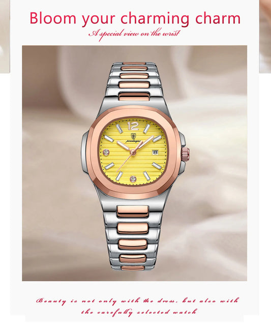 Olivia schöne Elegente Edestahl Damen Uhr
