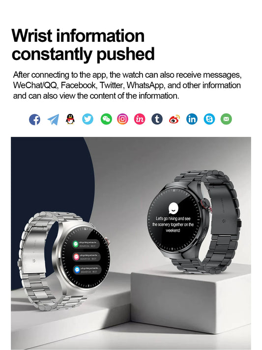 SmartWatch Genny - 2024 Gesundheits-Smartwatch | EKG, Blutzucker, Herzfrequenz, Blutdruck