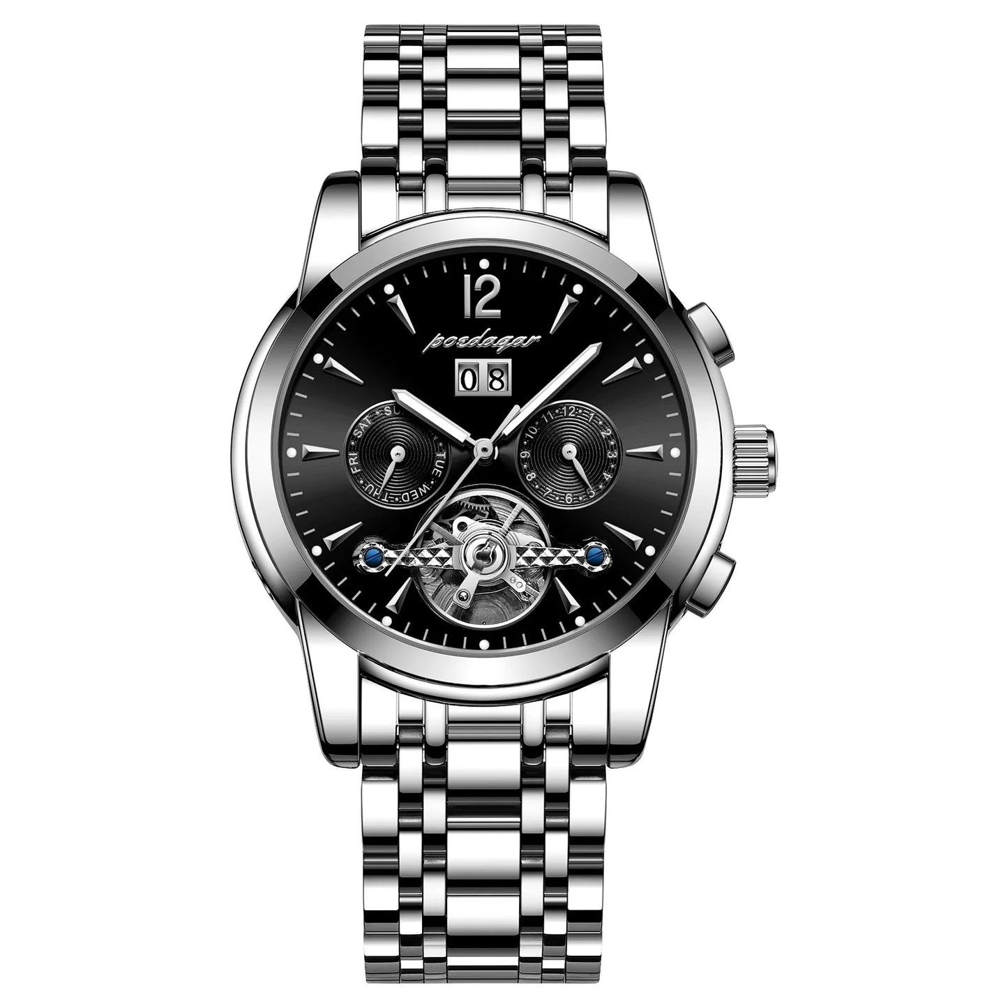Augustus Tourbillon Watch – Luxury Automatic, Waterproof & Steel Precision