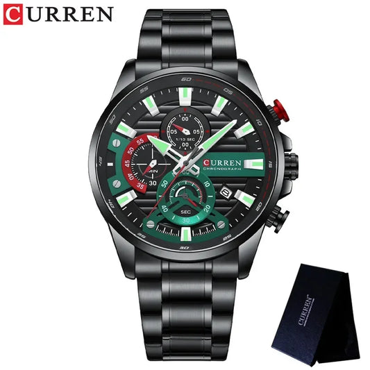 Quintus Chrono Watch – Military Sport, Waterproof & Classic Steel Design