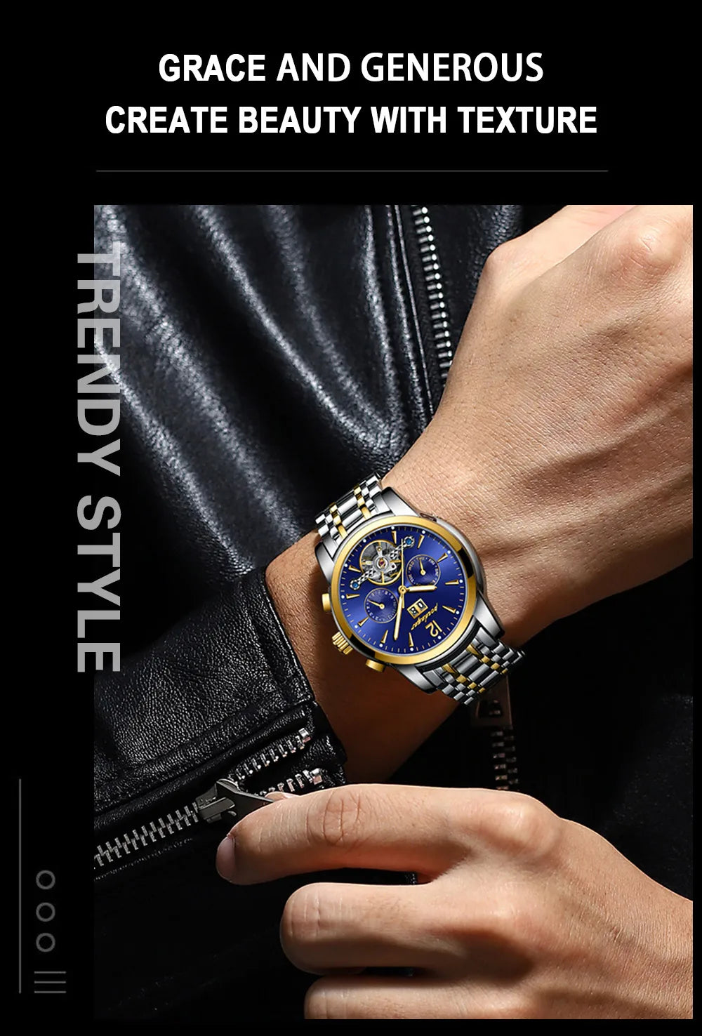 Augustus Tourbillon Watch – Luxury Automatic, Waterproof & Steel Precision