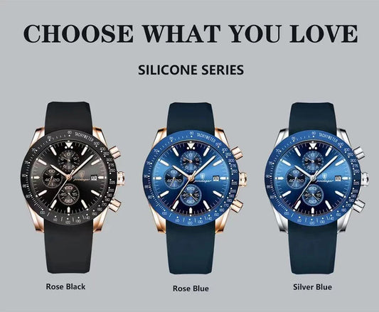 Ragnar Chrono Watch – 2024 Sport, Waterproof & Silicone Strap