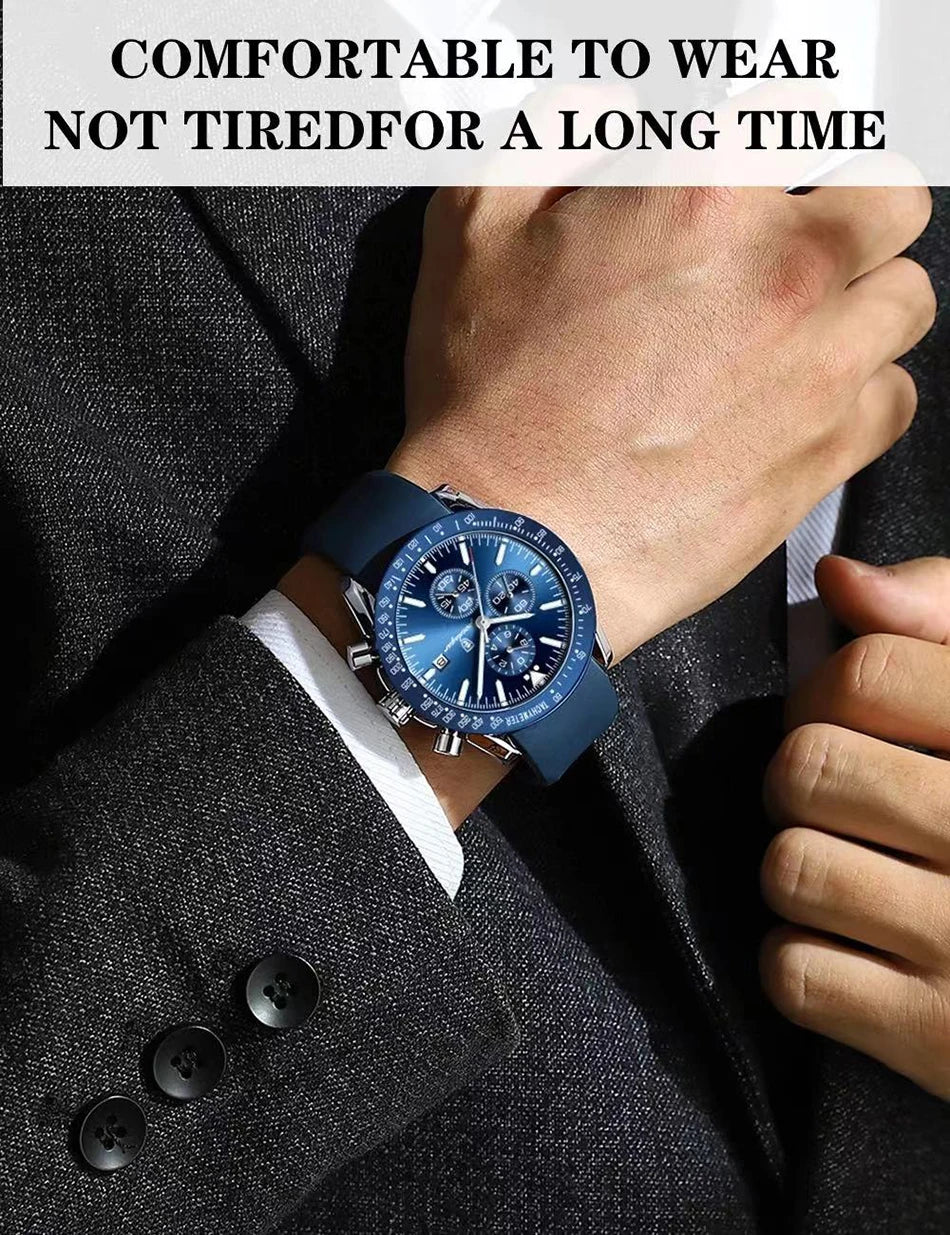 Ragnar Chrono Watch – 2024 Sport, Waterproof & Silicone Strap