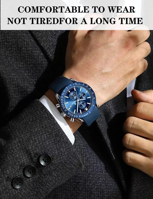 Ragnar Chrono Watch – 2024 Sport, Waterproof & Silicone Strap