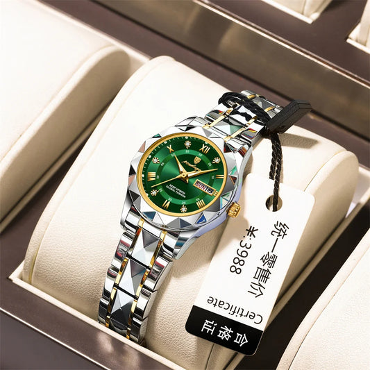 Seneca Edelstahl Elegante Damen Uhr