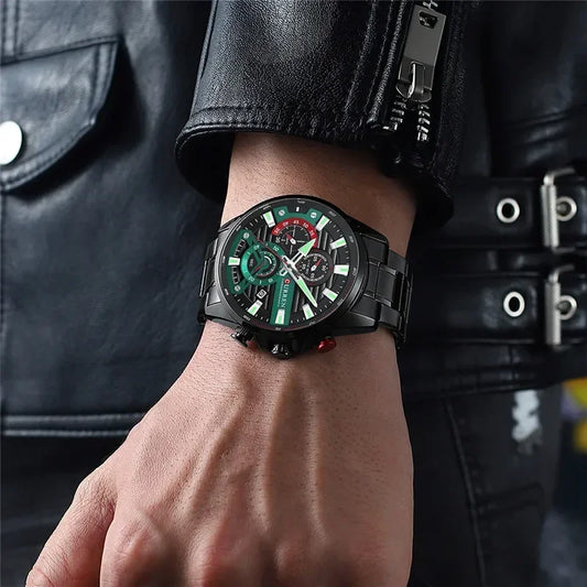 Quintus Chrono Watch – Military Sport, Waterproof & Classic Steel Design