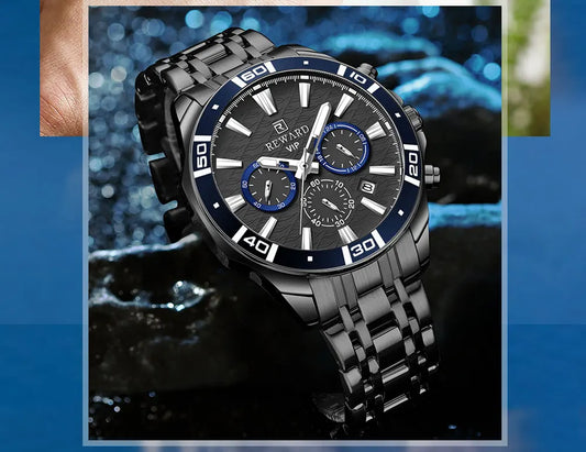 Solon VIP Business Edelstahl Herren Uhr Wasserdicht