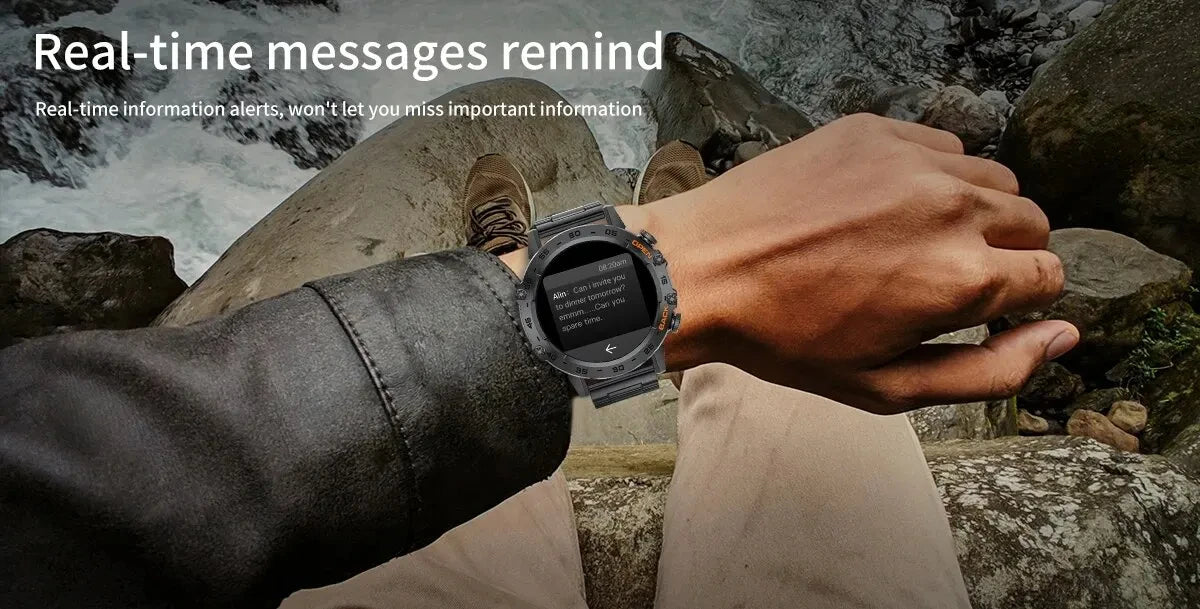 1.39" Bluetooth Smartwatch für Männer – Fitness, Herzfrequenz, Gesundheitsmonitoring, Android & IOS.