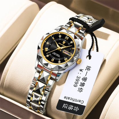Seneca Edelstahl Elegante Damen Uhr